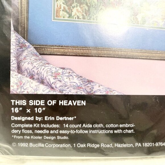 Vintage Bucilla Counted Cross-Stitch Kit "This Side Of Heaven" NWT (1992) - Picture 3 of 6